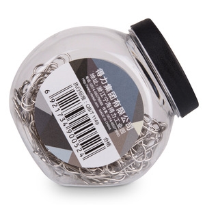 Deli Round Paper Clips 3# Nickel Plated 200 Pieces Barrel Office Supplies - Product Image 3