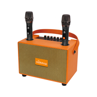 Haut-parleur Karaoké Portable en Cuir PU avec Woofer 6,5 Pouces, Bluetooth, USB, TF, Entrée Micro, Style Rétro pour Chant à Domicile ou en Extérieur