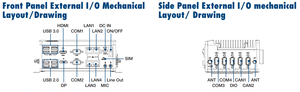 ระบบคอมพิวเตอร์ฝังตัวแบบไร้พัดลม SoC พร้อมพอร์ต I/O หลายช่อง สำหรับอุตสาหกรรม คอมพิวเตอร์พกพา - Product Image 6