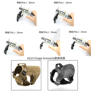 Herstelleranpassung mit Logo, Einfarbiges Muster, Klassischer Stil Hundehalsband mit Taktischer Hundehalsband-Schnalle - Product Image 5