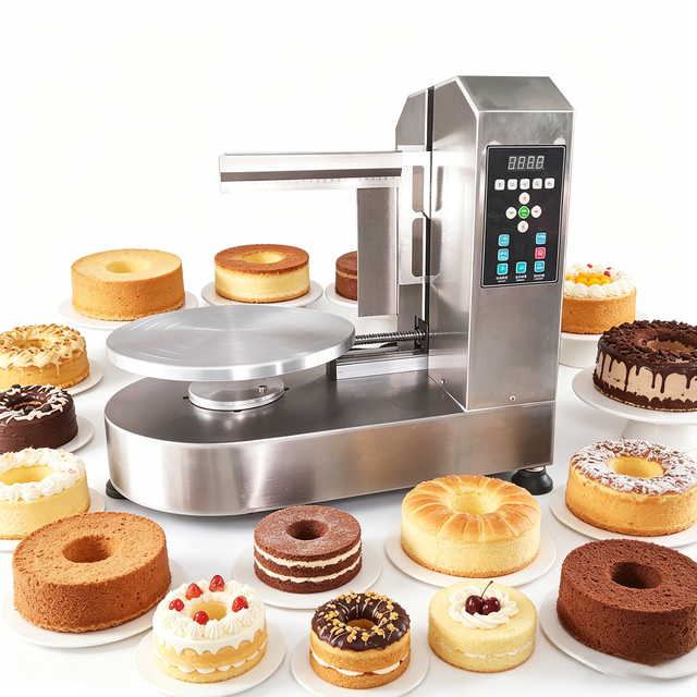 Desktop Small-Sized Cake Icing Machine with Space-Saving Design for Home Bakery, Coffee Café and Commercial Restaurant Use