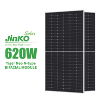 Pilihan Terbaik Panel Surya Monokristalin Jinko Tiger Neo JKM66HL4M-BDV 620W N-Type TOPCon Bifacial 630Watt Original untuk Bisnis