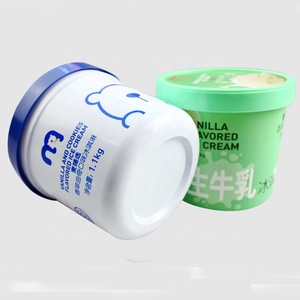 Seau à glace personnalisé avec motif imprimé 3800 ml (133 oz) – Contenant de stockage pour aliments surgelés, yaourts – Récipients ronds commerciaux en PP injecté - Product Image 3