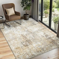 Moderner Minimalistischer Abstrakter Luxus-Teppich mit Distressed-Effekt, Rutschfester Kristallvelours-Teppich für Wohnzimmer und Schlafzimmer, Großhandel