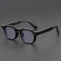 Lunettes optiques de luxe unisexes de haute qualité, montures de lunettes carrées géométriques, verres transparents solides anti-lumière bleue