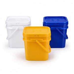 Seau carré en plastique PP <span class=keywords><strong>de</strong></span> 20 litres à <span class=keywords><strong>prix</strong></span> <span class=keywords><strong>de</strong></span> gros, pour matériaux secs industriels, conteneur chimique - Product Image 3