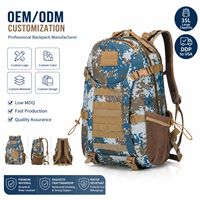 Sac à dos tactique de fitness 35L avec logo personnalisé, faible MOQ, professionnel, étanche, pour activités de plein air, livraison DDP directe d'usine US/UE