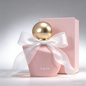 Botella de Perfume de Vidrio de Lujo de 50 ml y 100 ml, Color Rosa con Tapa Dorada y Bolsa de Regalo, Botella de Vidrio Vacía Personalizada para Mujer - Product Image 4