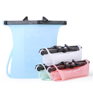 Silicone Food Storage Bags Thickened Airtight High Temperature Resistant <b>Kitchen</b> Drawer <b>Baskets</b> Transparent Color Z2 - Product Image 5