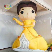 Figurine publicitaire géante gonflable de fille de dessin animé, personnalisée pour la promotion d'événements de cinéma en plein air