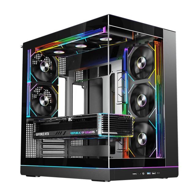 Factory Direct ATX M ATX ITX PC Case PC Gehause 420mm GPU 165mm CPU 360mm Water Cooling Type CPCIE Slots Gaming Desktop Chassis