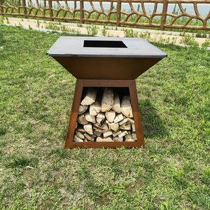 Barbecue en acier Corten résistant aux intempéries, idéal pour les fêtes et les jardins - Product Image 2