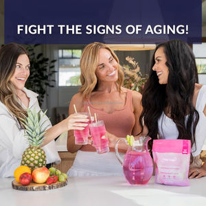 28 porsiyon şeker ücretsiz <span class=keywords><strong>Fiber</strong></span> hyaluronik asit tropikal yumruk kadınlar için çok kollajen peptidleri tozu güzellik öz bakım - Product Image 3