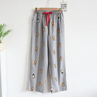 Pyjama long pour femmes, différents styles disponibles, bas en coton brossé, style décontracté, vêtements de détente pour femmes, pantalons de nuit
