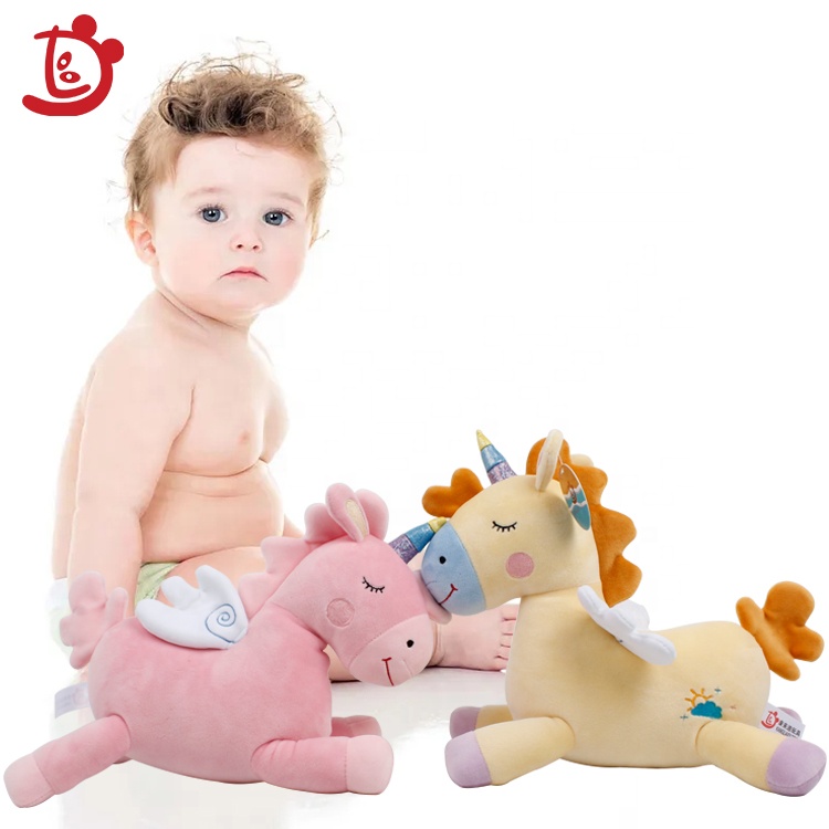 Оптовая продажа, милые супер мягкие плюшевые игрушки в виде единорога