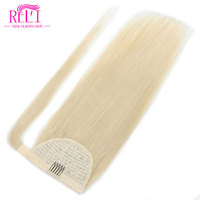 Extension queue de cheval naturelle, cheveux humains, lisses, longs, 16 pouces, 80g