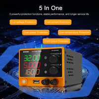 Alimentation électrique régulée CC MYAMI 150W 30V 5A, alimentation électrique de table CC réglable avec écran LED pour les tests de laboratoire et la réparation de téléphones mobiles
