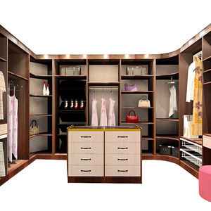 KINGV — meuble de chambre à coucher moderne en rotin, pour vêtements, armoire de rangement ajustée à miroir, placard en mélamine <span class=keywords><strong>MDF</strong></span> - Product Image 6