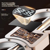 Entraîneur de bras hydraulique en acier à résistance réglable avec compteur LED, multifonctionnel, pour renforcement des poignets et des avant-bras, portable pour la maison