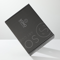 Carpeta Personalizada Negra para Aviones, con Grabado en Relieve a Doble Cara, Laminada, de Papel Reciclado, para Logística, Ropa, Embalaje y Regalos
