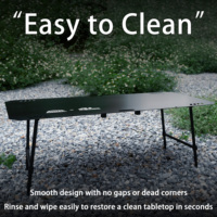 Exclusif pour la tente de toit EZNEST, table de camping pliable en aluminium tactique légère de 4,6 kg