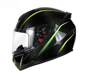 Casque de moto intégral en fibre de carbone homologué DOT avec Bluetooth et grand spoiler arrière - État neuf - Product Image 4