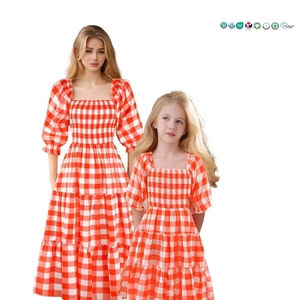 <span class=keywords><strong>Robe</strong></span> d'été à manches courtes à fleurs pour filles <span class=keywords><strong>et</strong></span> enfants, tenue assortie pour maman <span class=keywords><strong>et</strong></span> moi - Product Image 6