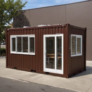 Casa Contenedor Desmontable <span class=keywords><strong>de</strong></span> <span class=keywords><strong>Diseño</strong></span> Modular <span class=keywords><strong>de</strong></span> 20 pies con Sistema Eléctrico para Tienda Temporal, <span class=keywords><strong>Casas</strong></span> Prefabricadas en Paquete Plano - Product Image 2