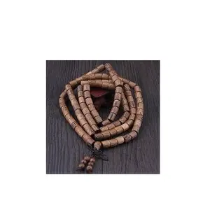 时尚木纹100珠马拉片马拉胶木珠祈祷项链，定制尺寸便宜价格