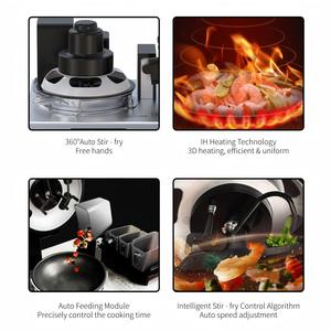 Robot de cuisson automatique pour wok, en acier inoxydable 304, avec écran tactile numérique, facile à nettoyer, idéal pour les chaînes de restaurants - Product Image 2