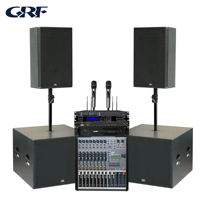 Système audio professionnel passif et actif avec haut-parleur large bande de 15 pouces et subwoofer de 18 pouces pour DJ, soirées, bars et scènes extérieures