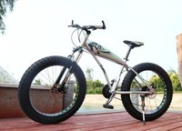 HG-A50 Vélo de neige Shark 26 pouces avec amortisseur, frein à disque, vitesse variable, pneus larges 4.0+, vélo de plage, style Harley