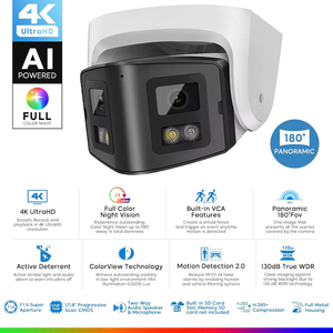 กล้อง 4K 8MP เลนส์คู่ 180 องศา °   กล้องวงจรปิด IP แบบพาโนรามา สมาร์ทไฮบริดไลท์ มองเห็นภาพสีในเวลากลางคืน กล้องวงจรปิดแบบติดตั้งคงที่ชนิดกระสุน - Product Image 2