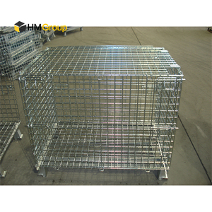 कारखाने की प्रत्यक्ष बिक्री फोल्डेबल भारी शुल्क हल्के स्टील क्यू235 वायर जाली धातु पिंजरे - Product Image 4