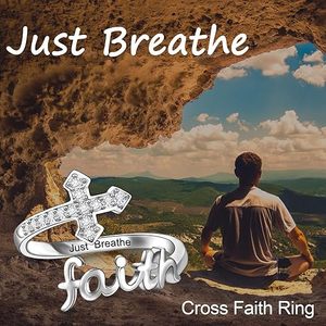 Anello Regolabile Personalizzato in Argento Sterling 925 Placcato Rodio con Croce e Zirconi per Donne, Gioiello Religioso per Matrimoni e Feste - Product Image 2