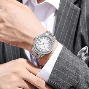 Reloj de pulsera analógico de cuarzo para hombre con diamantes de imitación y cristales, estilo Iced-Out - Product Image 3