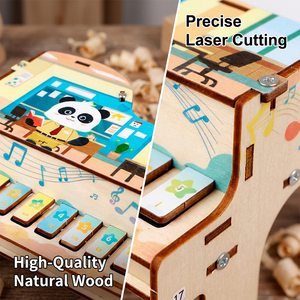 ชุดหุ่นยนต์อิเล็กทรอนิกส์ไม้ DIY <span class=keywords><strong>5</strong></span> in 1 สำหรับการศึกษา<span class=keywords><strong>แบบ</strong></span> STEAM ขายส่ง - Product Image 4