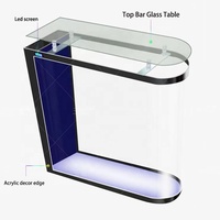 Décoration d'intérieur, aquarium en acrylique LED ovale rond, colonne, balle, réservoir à poissons