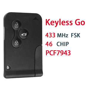 Llave Inteligente para Auto con Sistema Keyless Go PCF7943 para Megane II, Scenic II, Grand Scenic II, 3 Botones, 433Mhz, ID46, Tarjeta Inteligente, PCF7943 K - Product Image 2