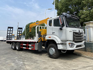 Howo 6 x4 10-גלגל שטוח נמוך עם 5 טון טלסקופי בום מנוף דיזל דיזל חדש למכירה - Product Image 2