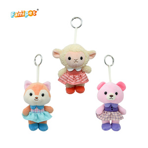 Famipet Fabricant Grossiste Personnalisé Nouveau Design Kawaii <span class=keywords><strong>Animaux</strong></span> en Peluche Porte-clés Pendentif Breloque de Sac à Dos Jouet - Product Image 1