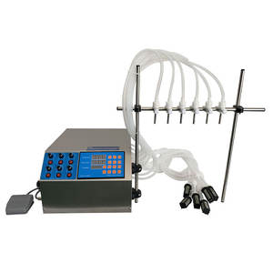 Machine de remplissage semi-automatique électrique Gzl à 6 têtes avec pompe à diaphragme, haute précision, 4L-6L, pour bouteilles d'huile, de vin, d'huile alimentaire et de sauce soja - Product Image 3