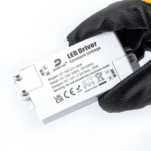 DUSKTEC Ultra Thin 2500mA 2.5A 30W Watt Constant Voltage Power Supply AC 100-240 Volt DC 12V LED Driver für Strip Lights