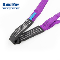 KingRoy GS CE Sertifikalı Ağır Yük Taşıma Kayışı Endüstriyel Standart Polyester Dokuma Askı Yüksek Mukavemetli Düz Gözlü 11mm