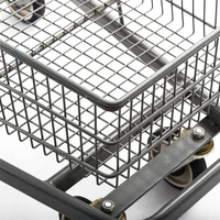 Chariot de supermarché d'usine populaire, Double panier, conception personnalisée à vendre