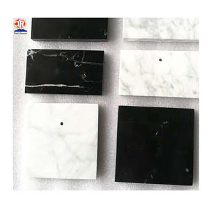 Présentoir de <span class=keywords><strong>montre</strong></span> à Base de marbre blanc et noir avec <span class=keywords><strong>tige</strong></span> en métal doré - Product Image 4