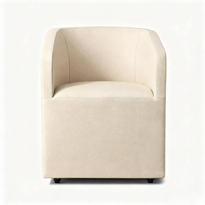 Chaises de salle à manger en tissu minimalistes, chaises d'appoint rembourrées confortables pour projets hôteliers de boutiques, mobilier de salon - Product Image 3