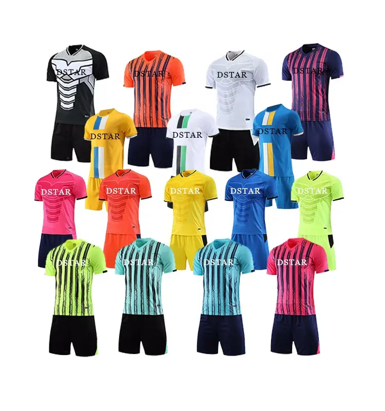 2022 Wholesale Custom Soccer Jersey Cool Youth Team Wear Short Sleeve Set Football Uniform