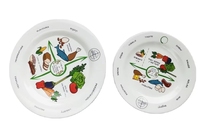 Ensemble d'assiettes en mélamine écologiques de 9 pouces pour cadeaux - Contrôle du poids
