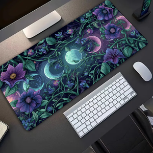 Tapis de bureau Moon <span class=keywords><strong>Phase</strong></span> Purple Gold - Grand tapis de souris rectangulaire pour jeux/bureau, avec un design vibrant violet or/<span class=keywords><strong>bleu</strong></span>/<span class=keywords><strong>marron</strong></span> - Product Image 4